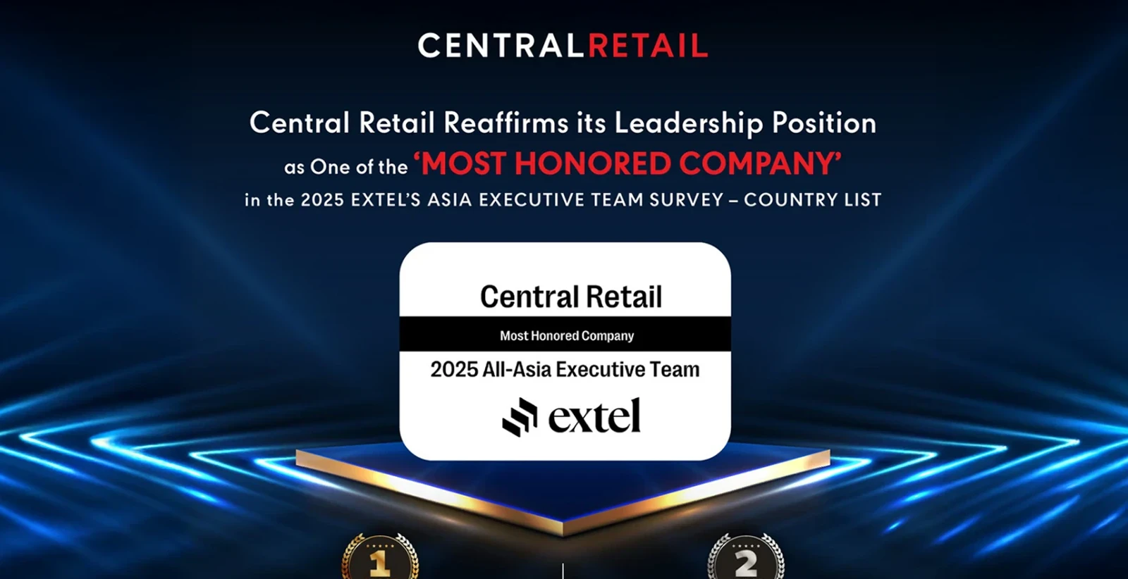 Central Retail Reaffirms its Leadership Position as One of the ‘Most Honored Companies’ in the 2025 Extel’s Asia Executive Team Survey - Country List, Reflecting its Excellence in IR, Governance, and Sustainability
