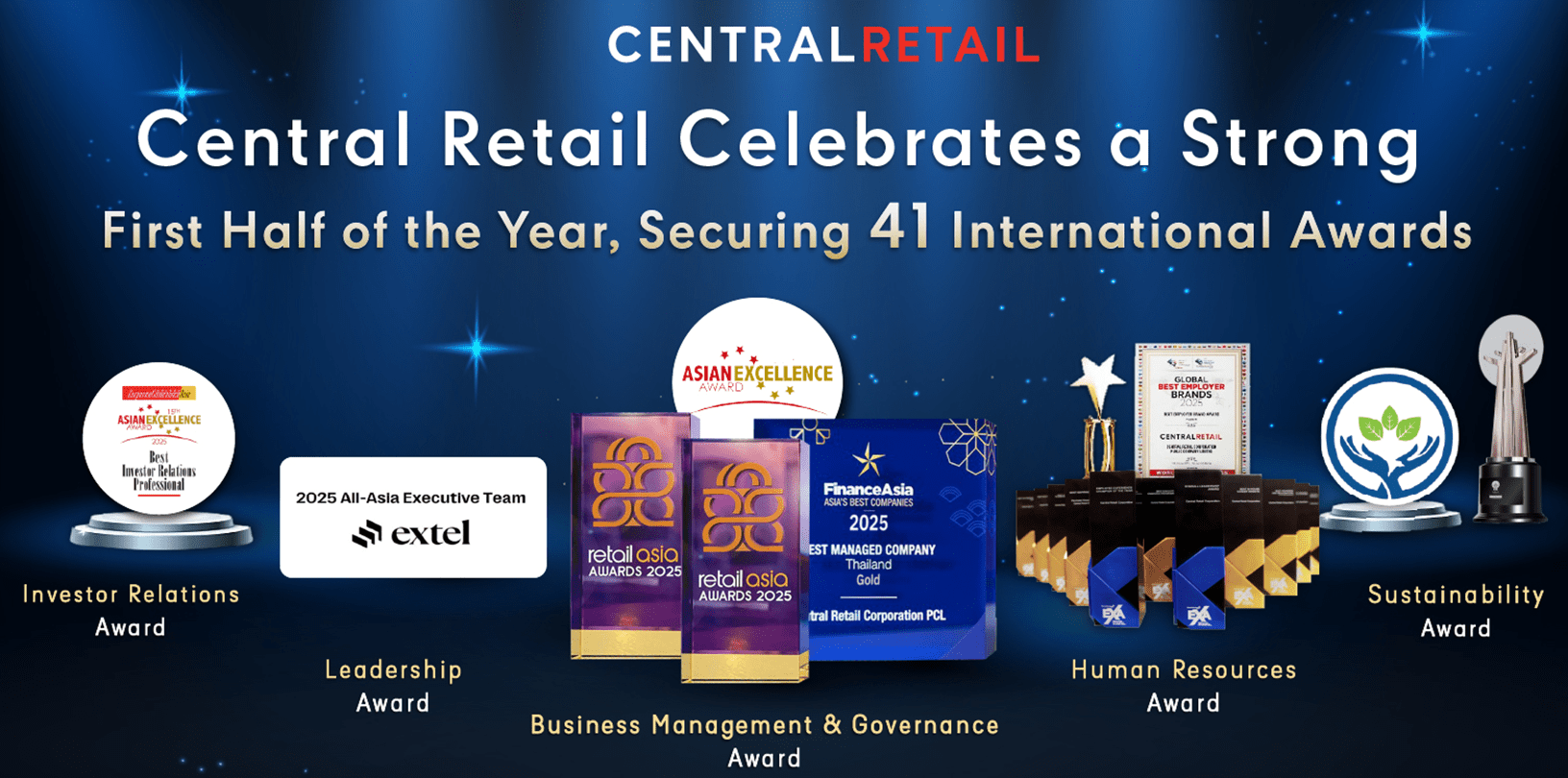 Central Retail Marks a Phenomenal First Half of the Year with 41 Global Awards, Reaffirming Its Position as Asia’s Top Retail and Wholesale Company