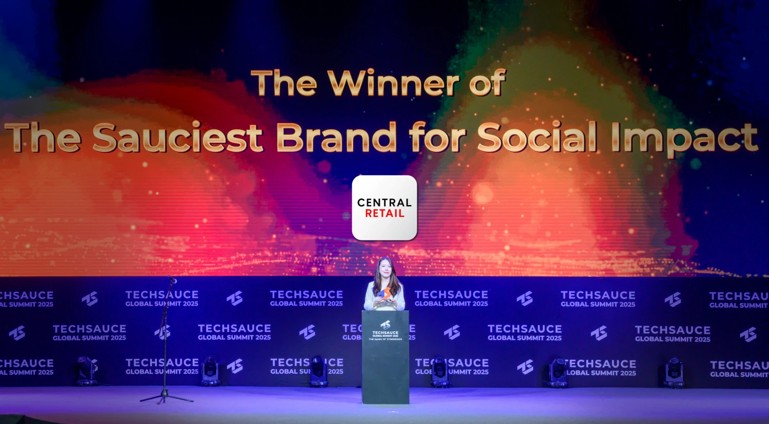 เซ็นทรัล รีเทล คว้ารางวัล The Sauciest Brand for Social Impact จากเวที Techsauce Awards 2025 ผ่านโครงการ “จริงใจ ฟาร์มเมอร์ มาร์เก็ต” สะท้อนความมุ่งมั่นในการขับเคลื่อนธุรกิจควบคู่กับการสร้างคุณค่าที่ยั่งยืนให้กับสังคม