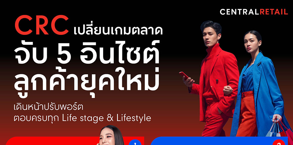 CRC เปลี่ยนเกมตลาด จับ 5 อินไซต์ลูกค้ายุคใหม่ เดินหน้าปรับพอร์ต ตอบครบทุก Life stage & Lifestyle