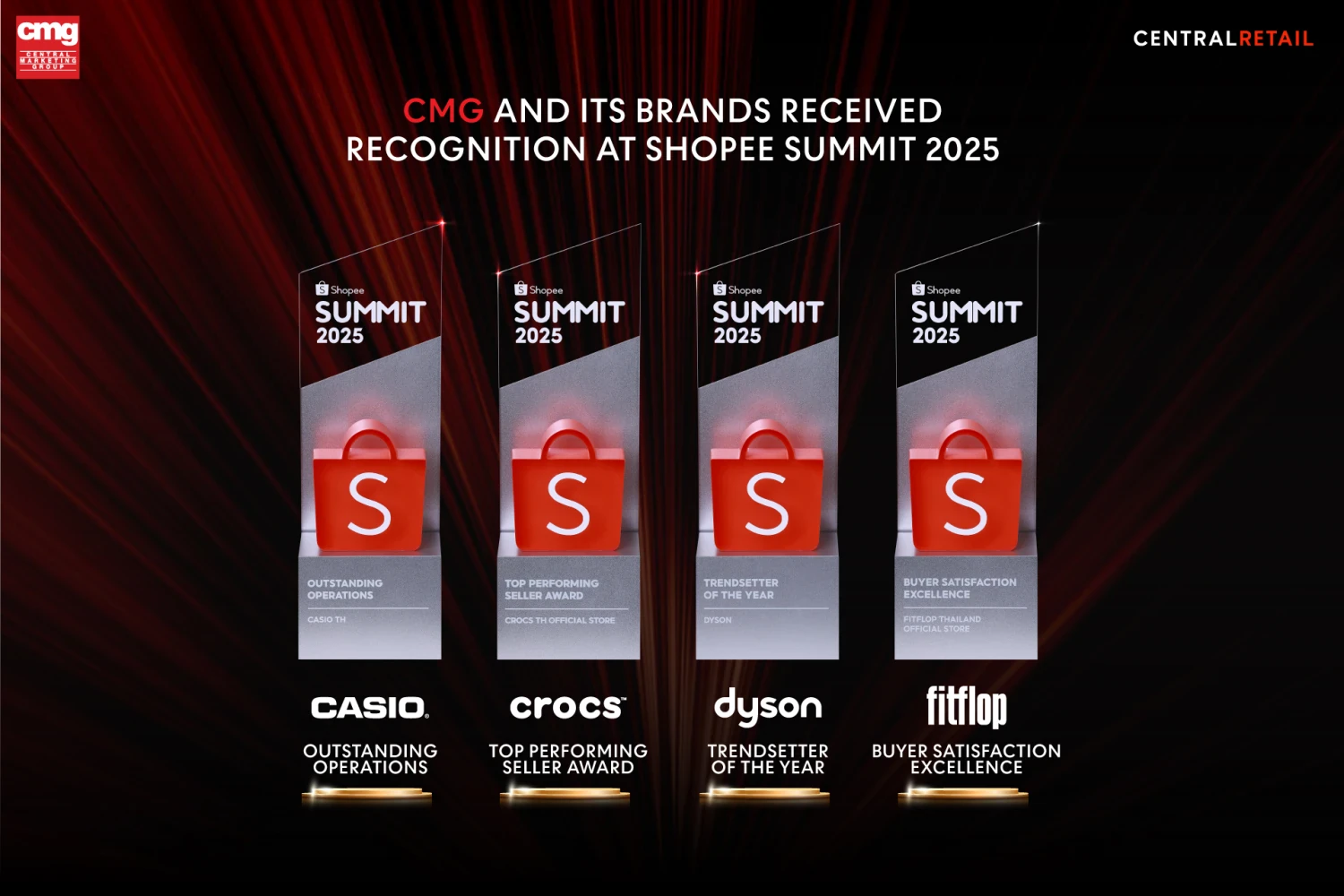 Leading brands under CMG proudly earned major recognitions at the Shopee Summit 2025